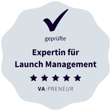 Qualitätssiegel - Expertin für Launch Management Badge - Expertin für Launch Management