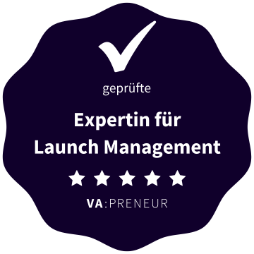 Qualitätssiegel - Expertin für Launch Management_blau Qualitätssiegel - Expertin für Launch Management